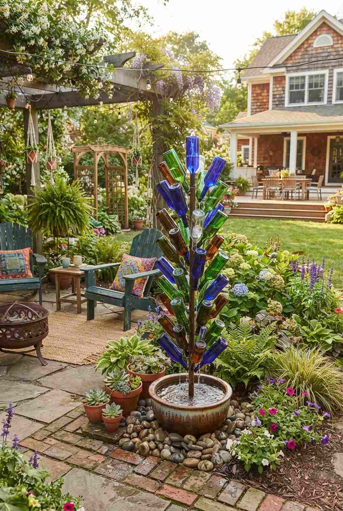 glass bottle cascade