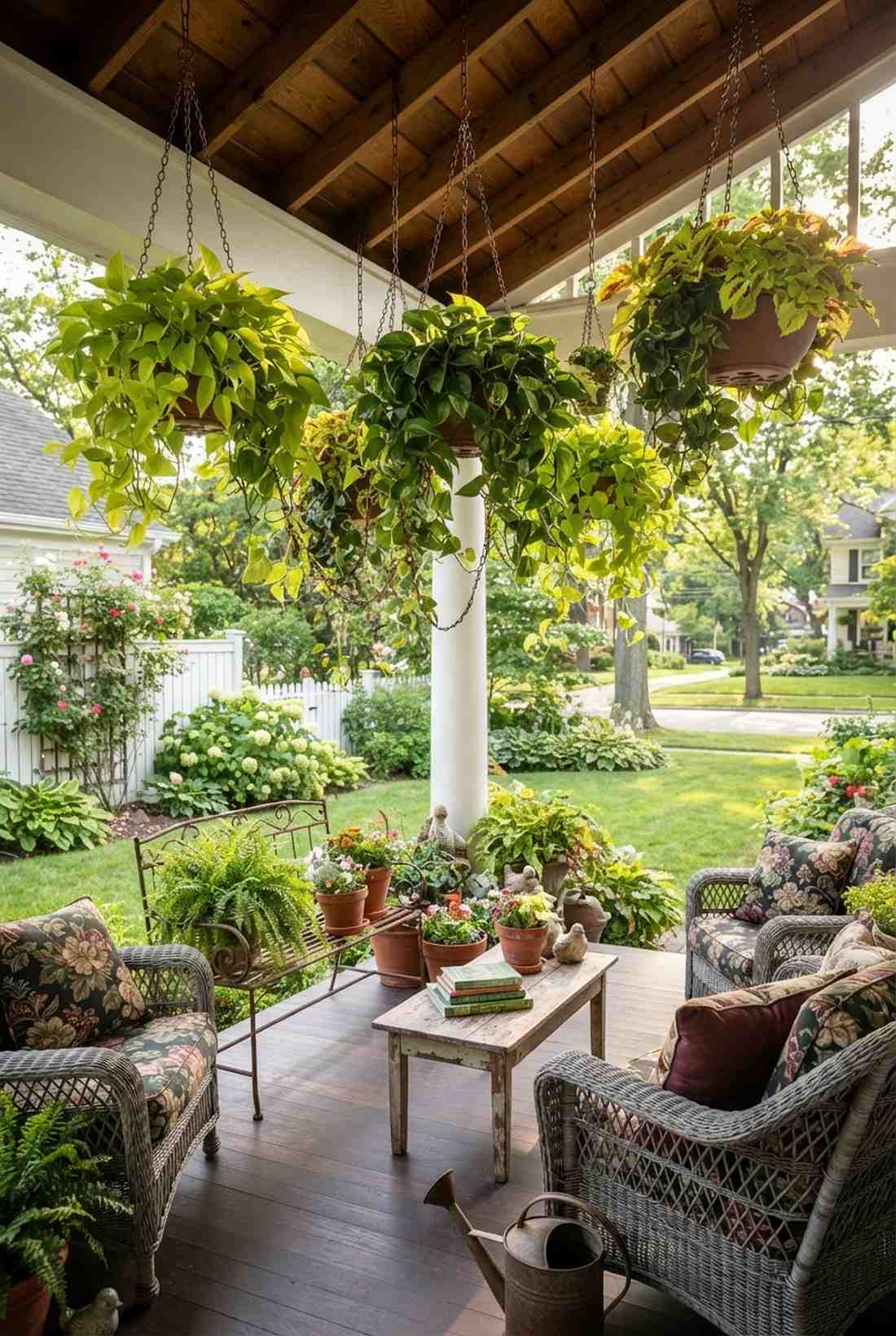 hanging planters with chains