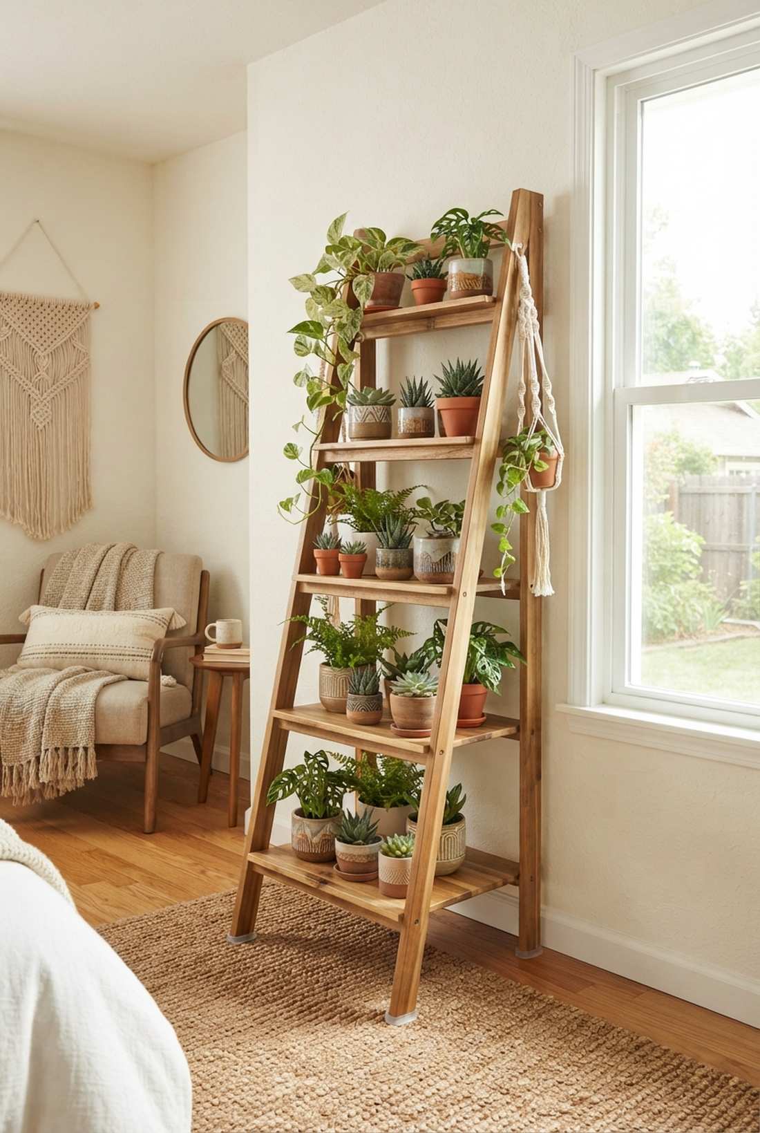 ladder style display rack