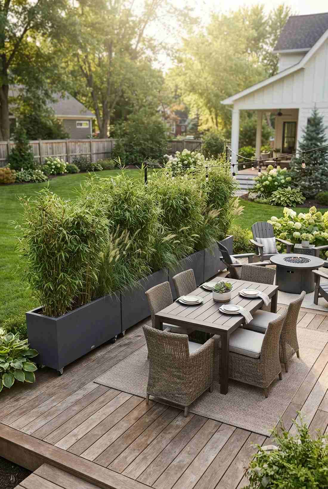 living privacy screen planters