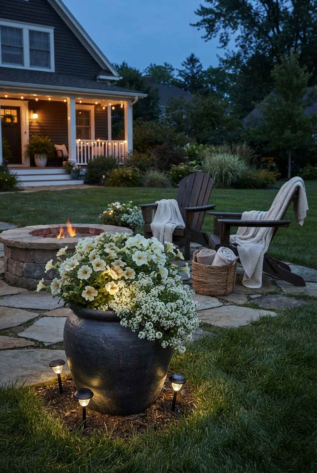 moonlight garden evening display