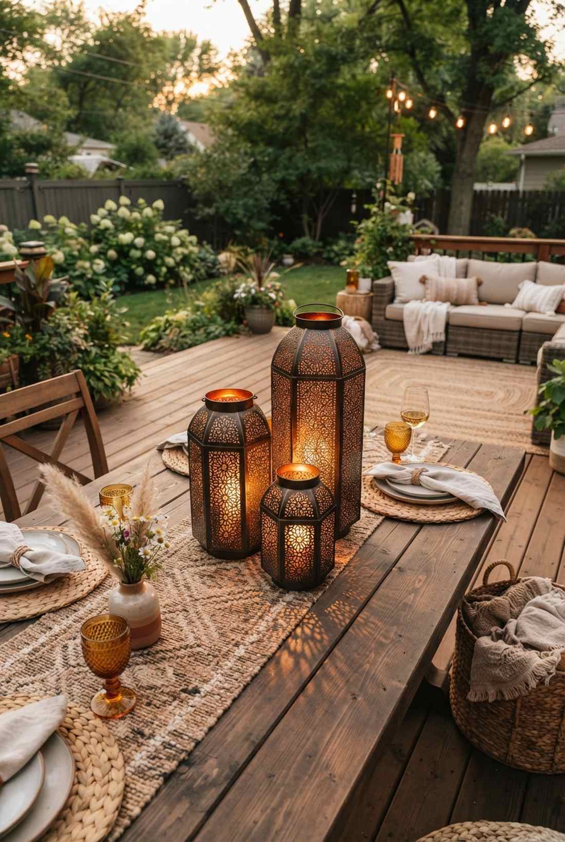 moroccan lanterns tabletop