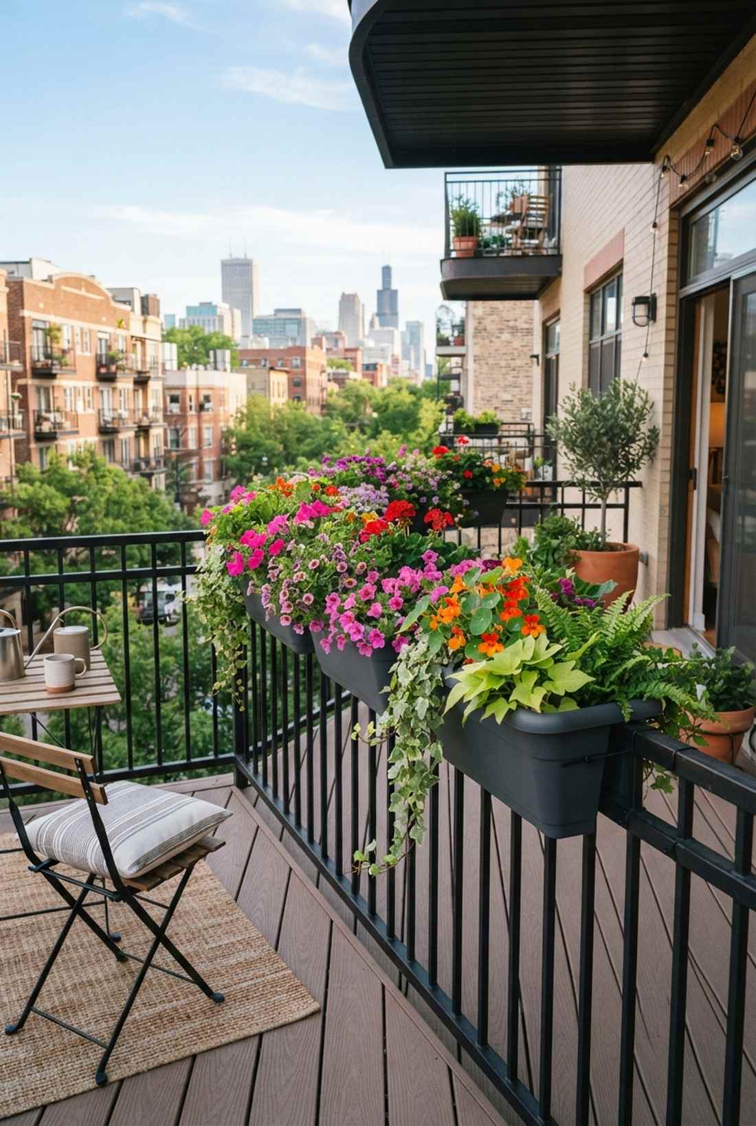 railing saddle planters