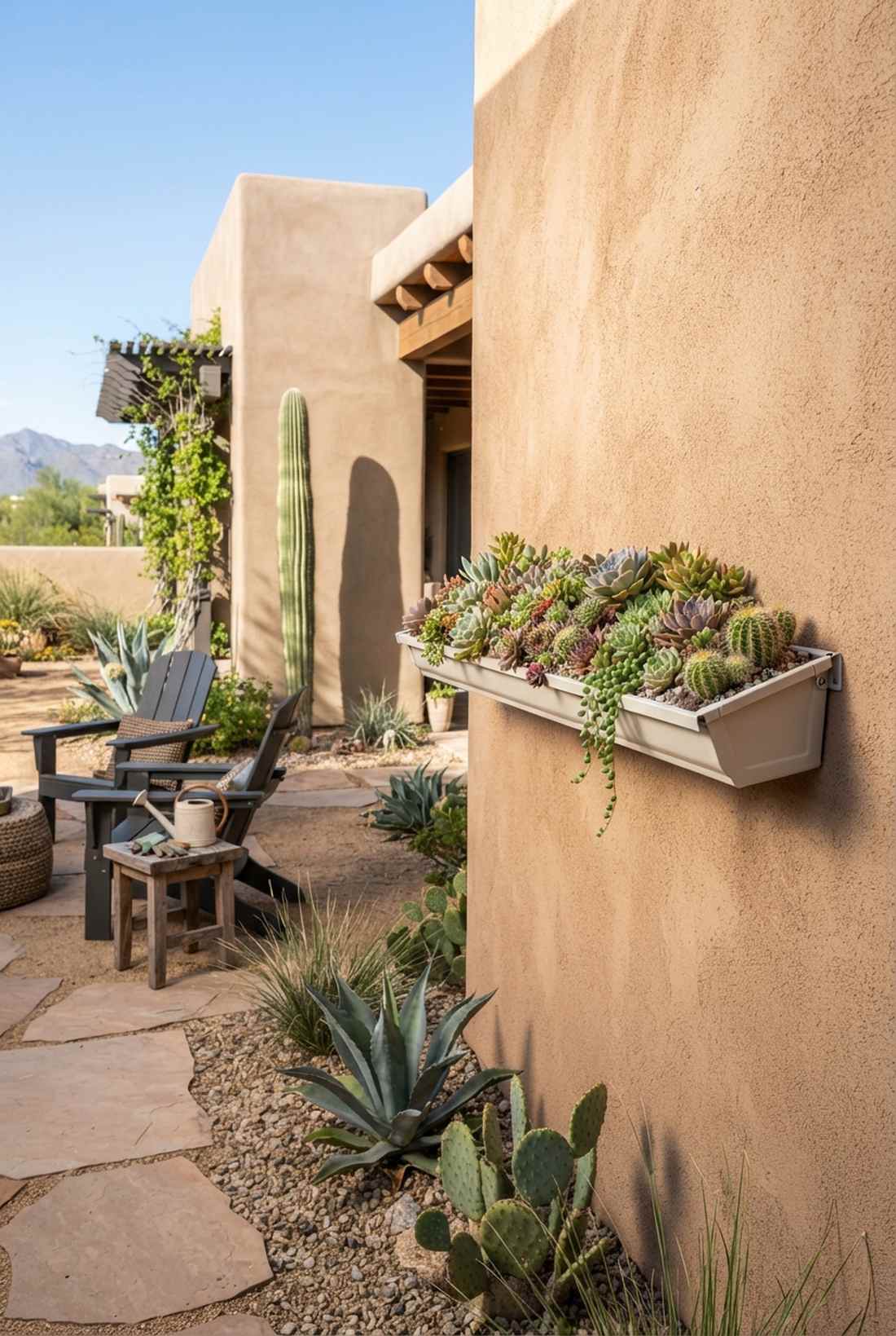 rain gutter succulent strip