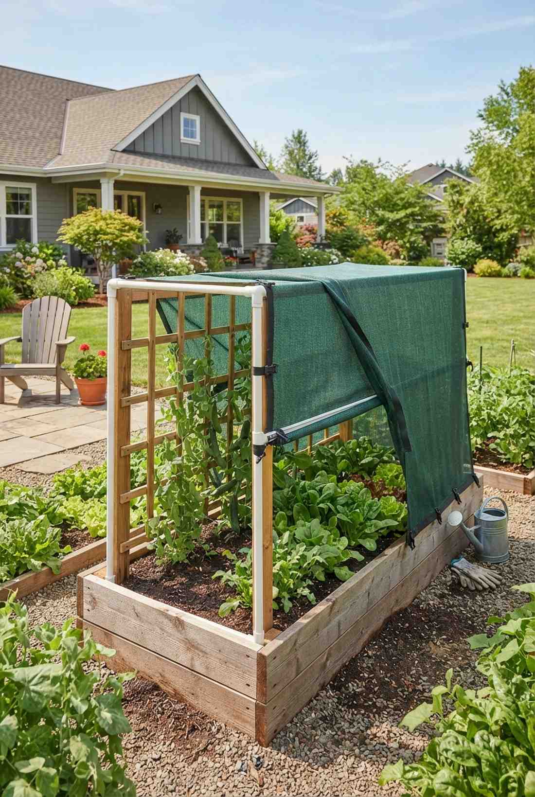 shade cloth combination trellis