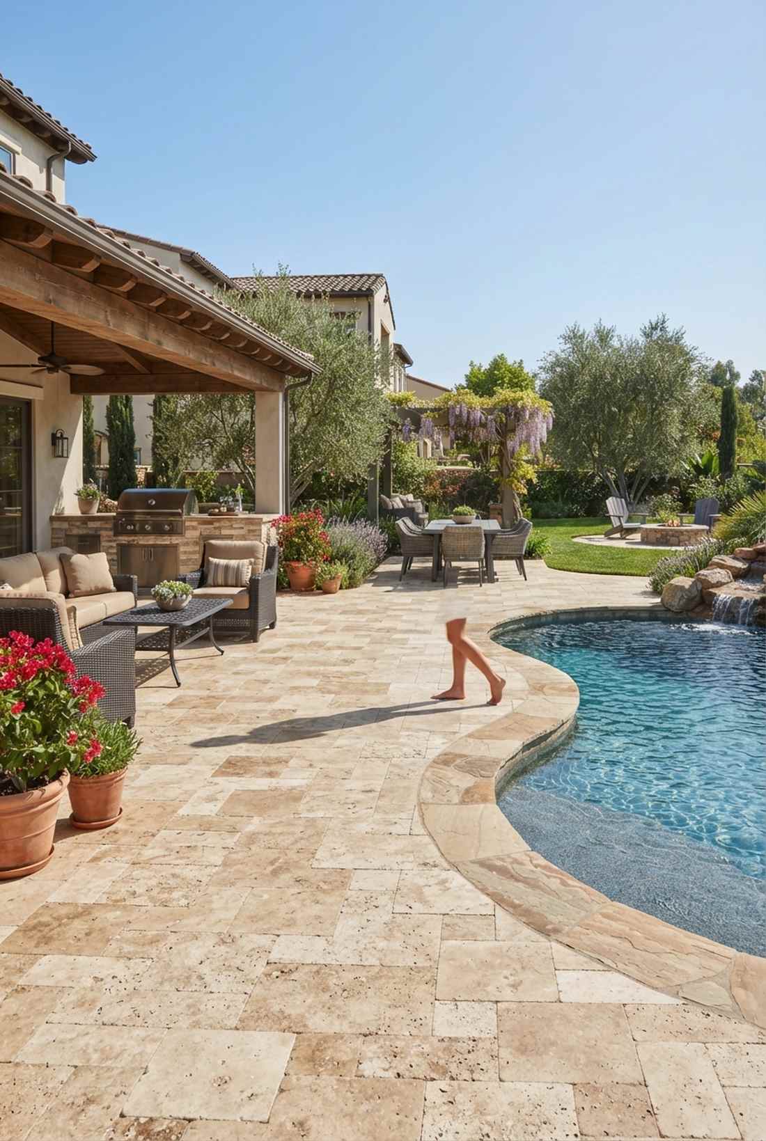 travertine deck continuity