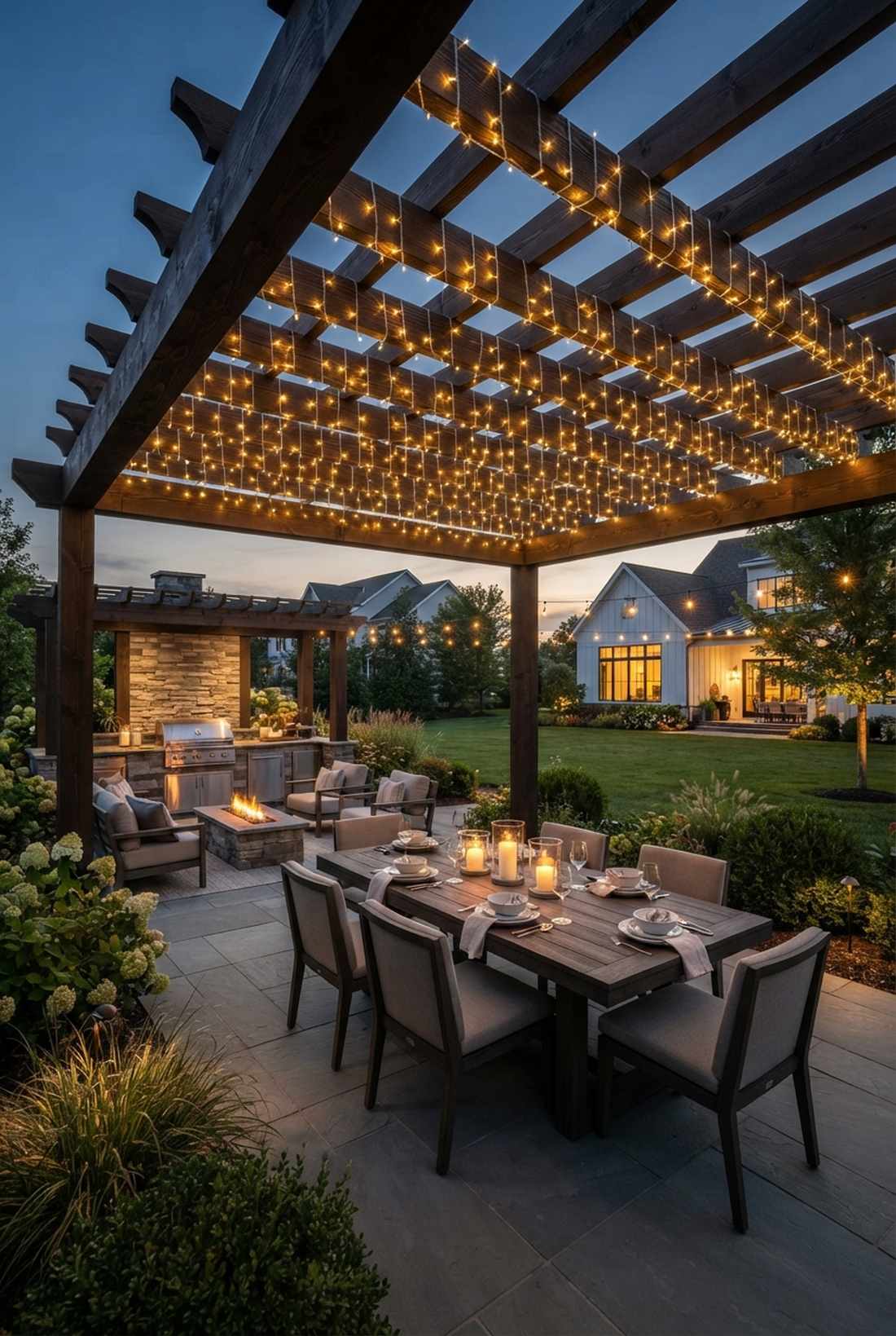 wrapped pergola beams
