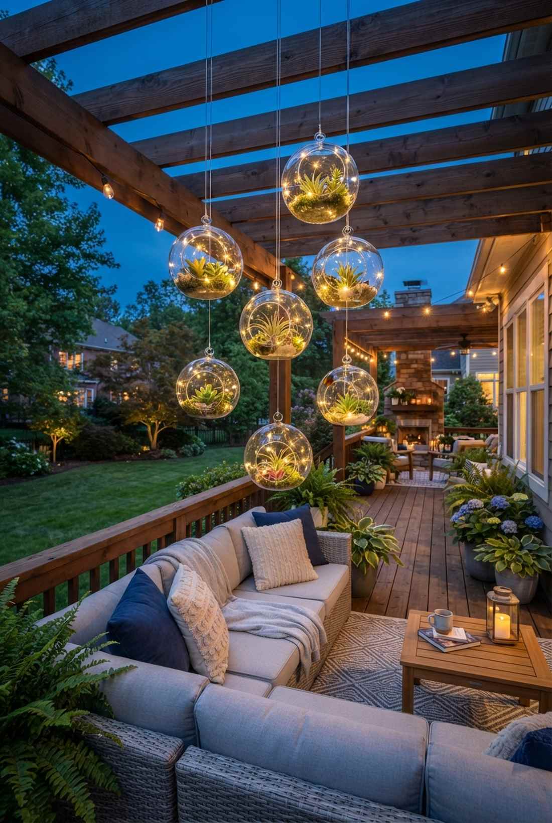 hanging glass globes