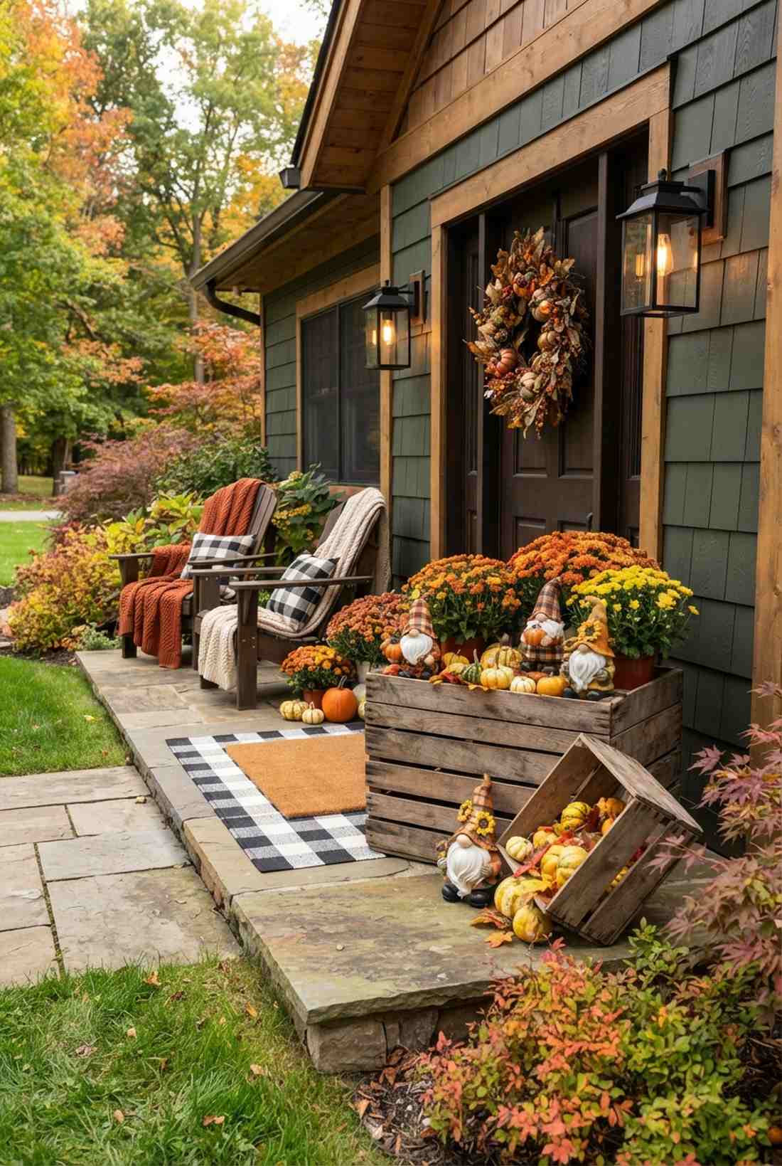 harvest crate autumn gnomes