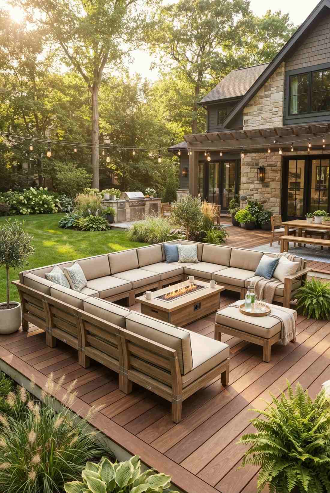 modular teak sectional system