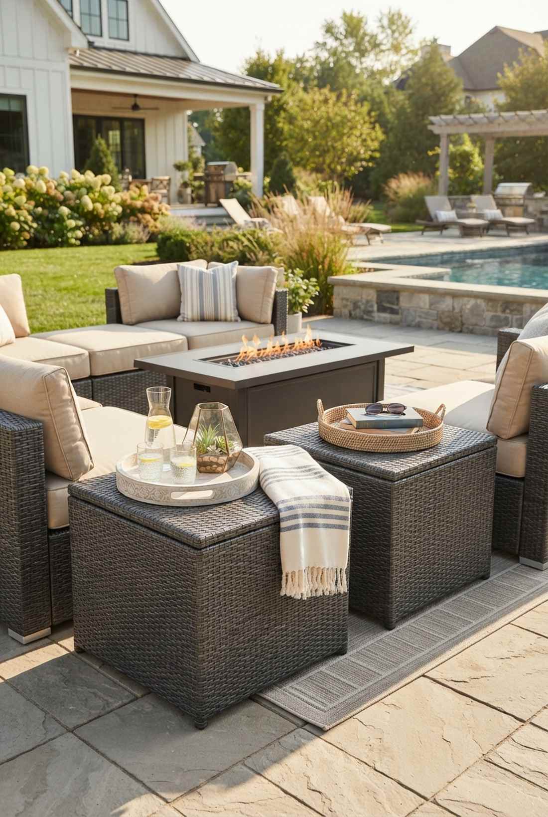 ottoman side tables with hidden storage