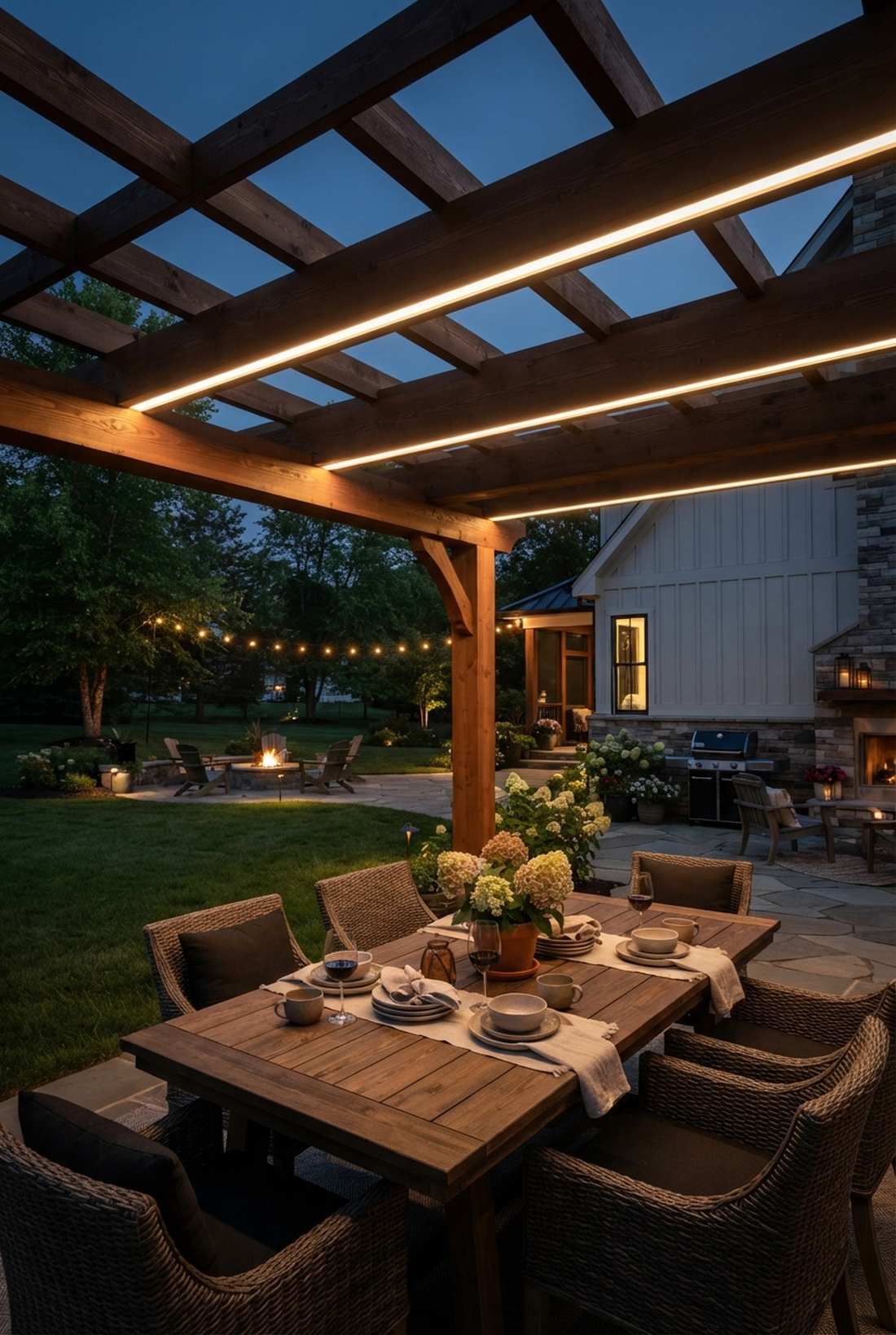 pergola beam lighting