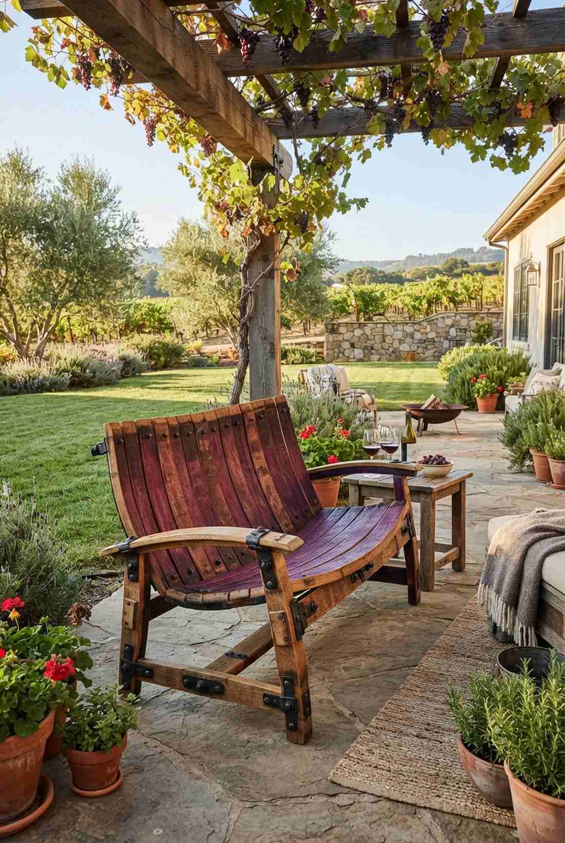 reclaimed wine barrel staves