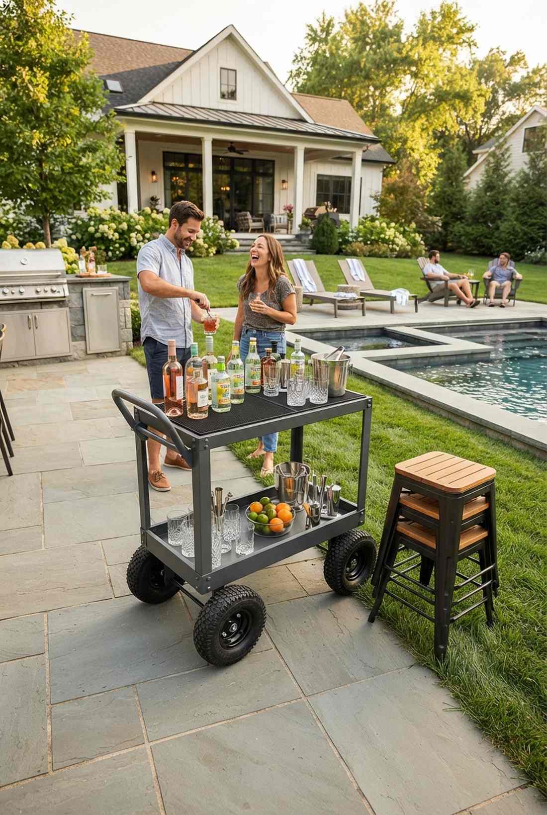 rolling bar cart