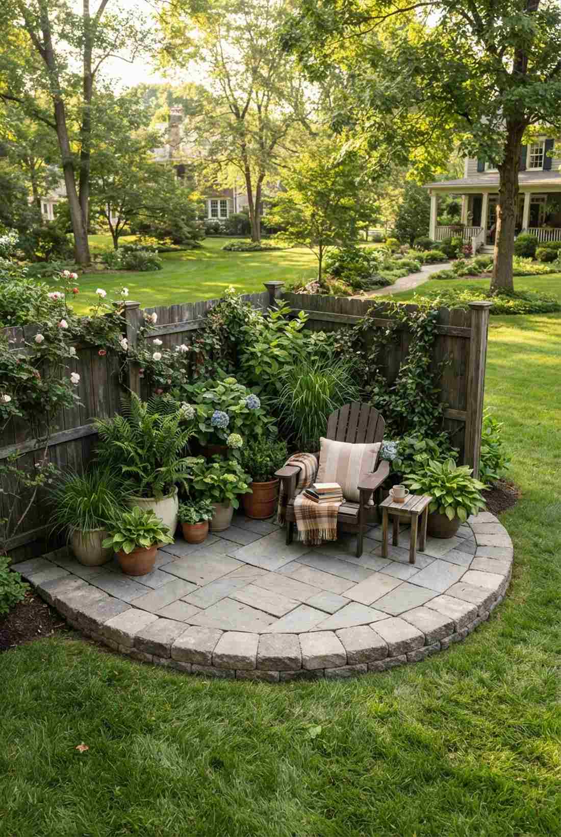 semi circle garden alcove