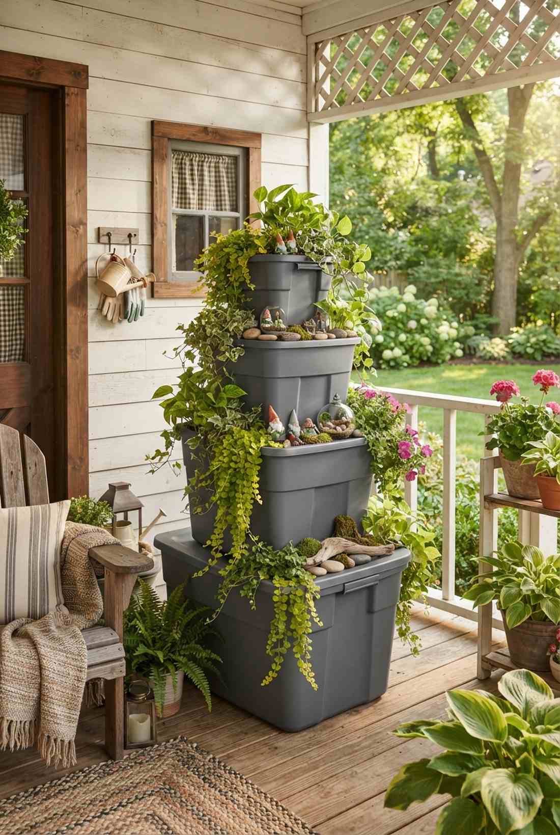 stacked bin corner unit
