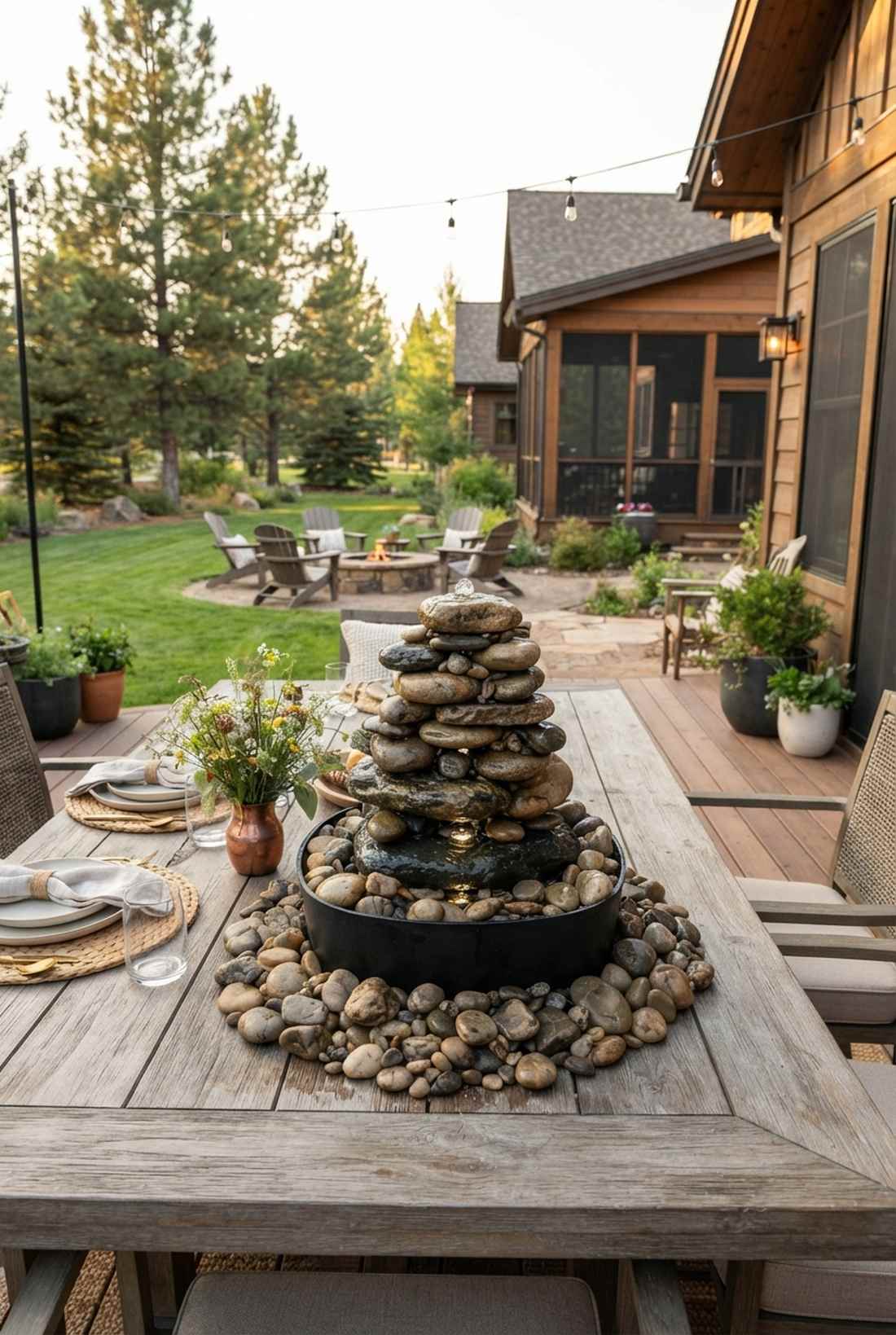 stacked stone tabletop model