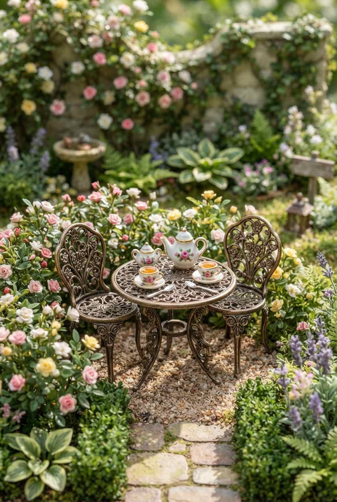 tea table with two chairs