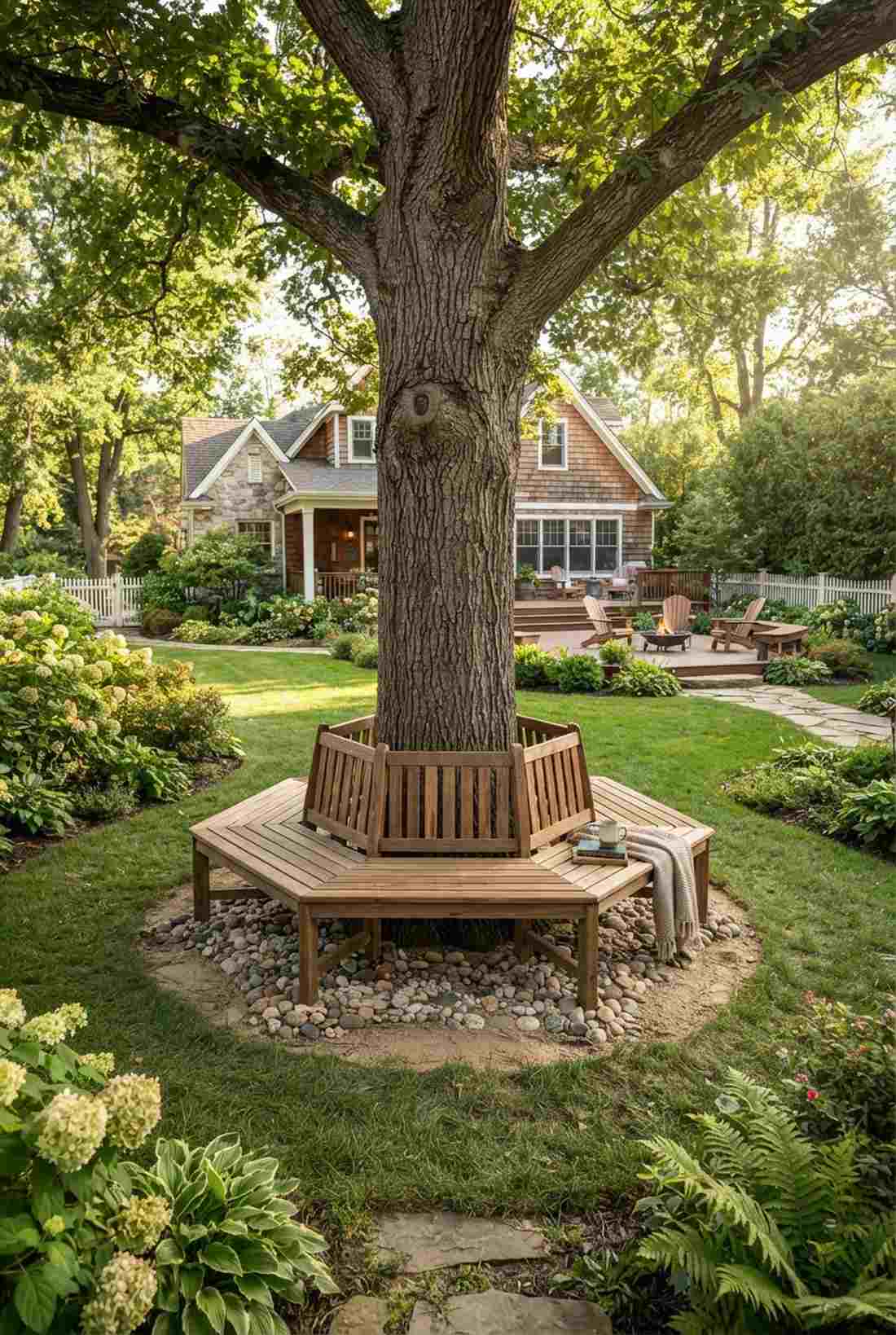 tree surround circular bench