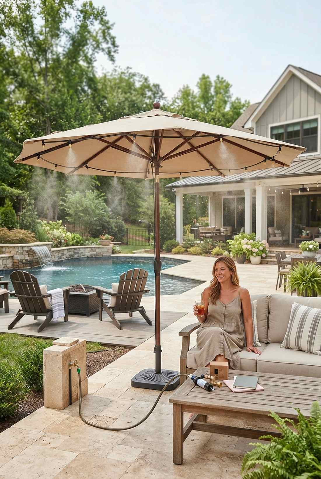 umbrella mounted misting systems