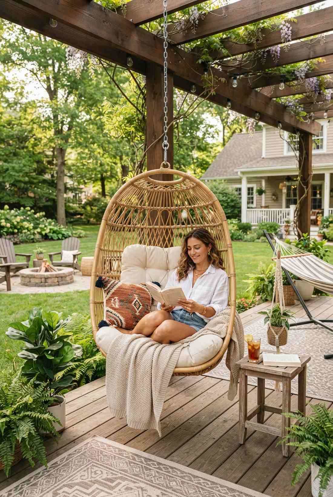 bamboo swing chairs