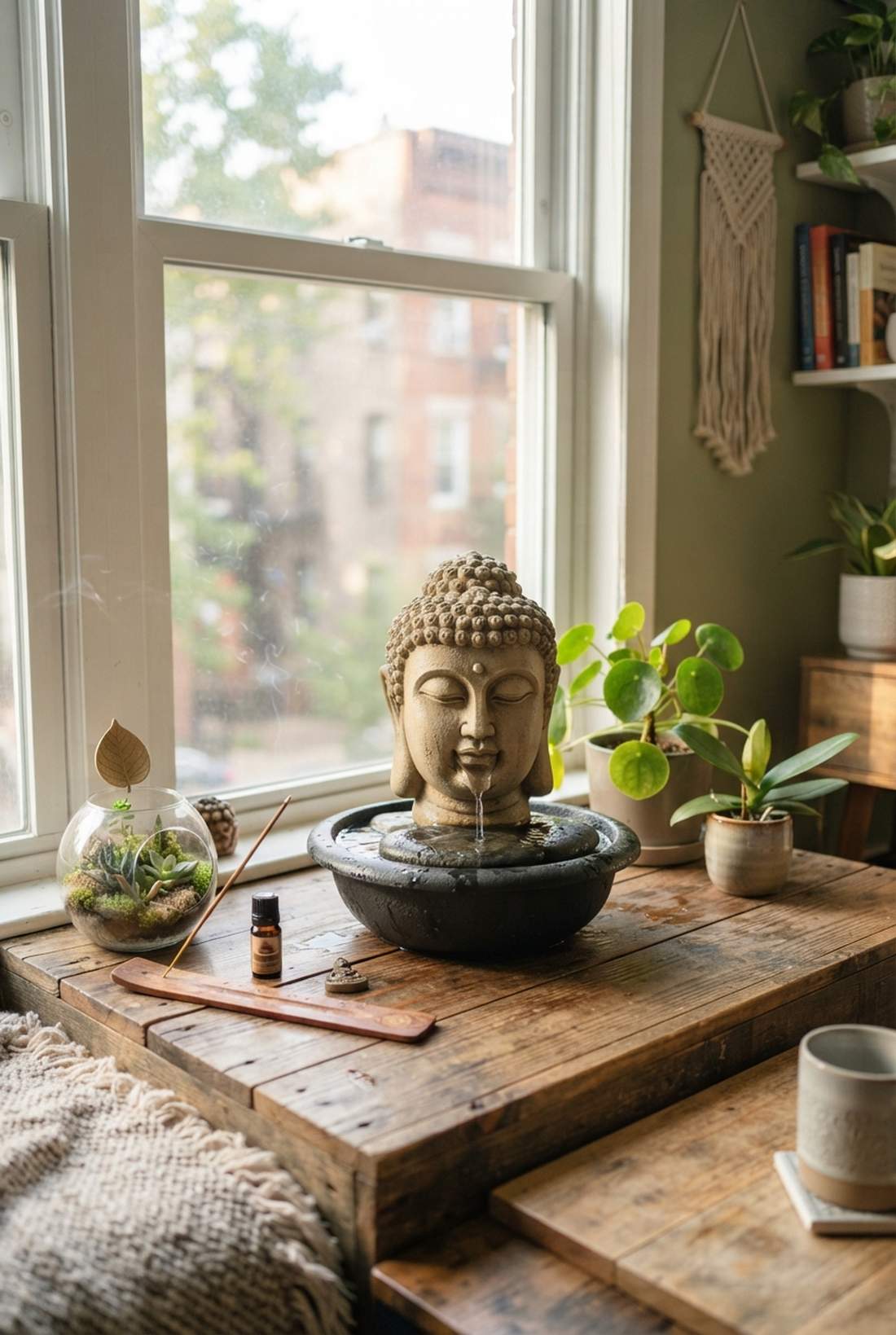 buddha head miniature