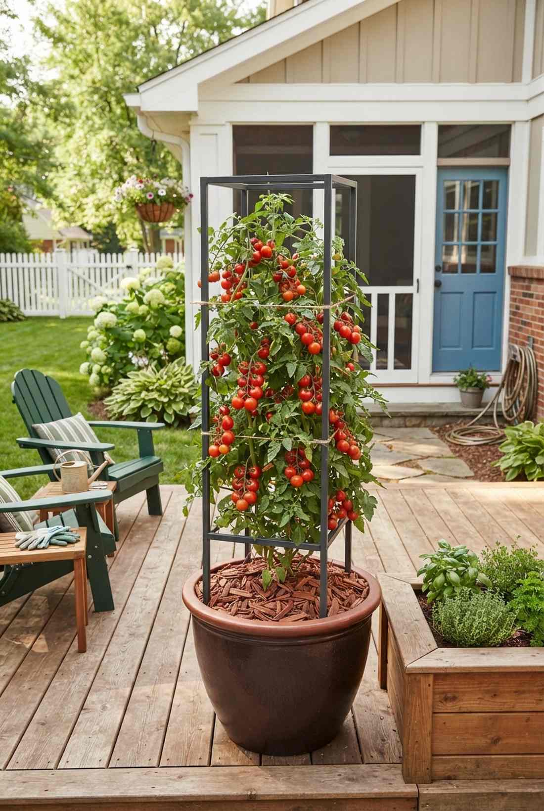 cherry tomato cage garden