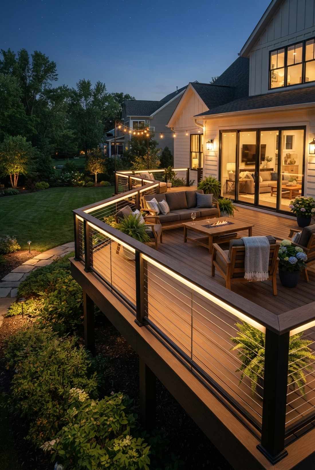 deck rail lighting