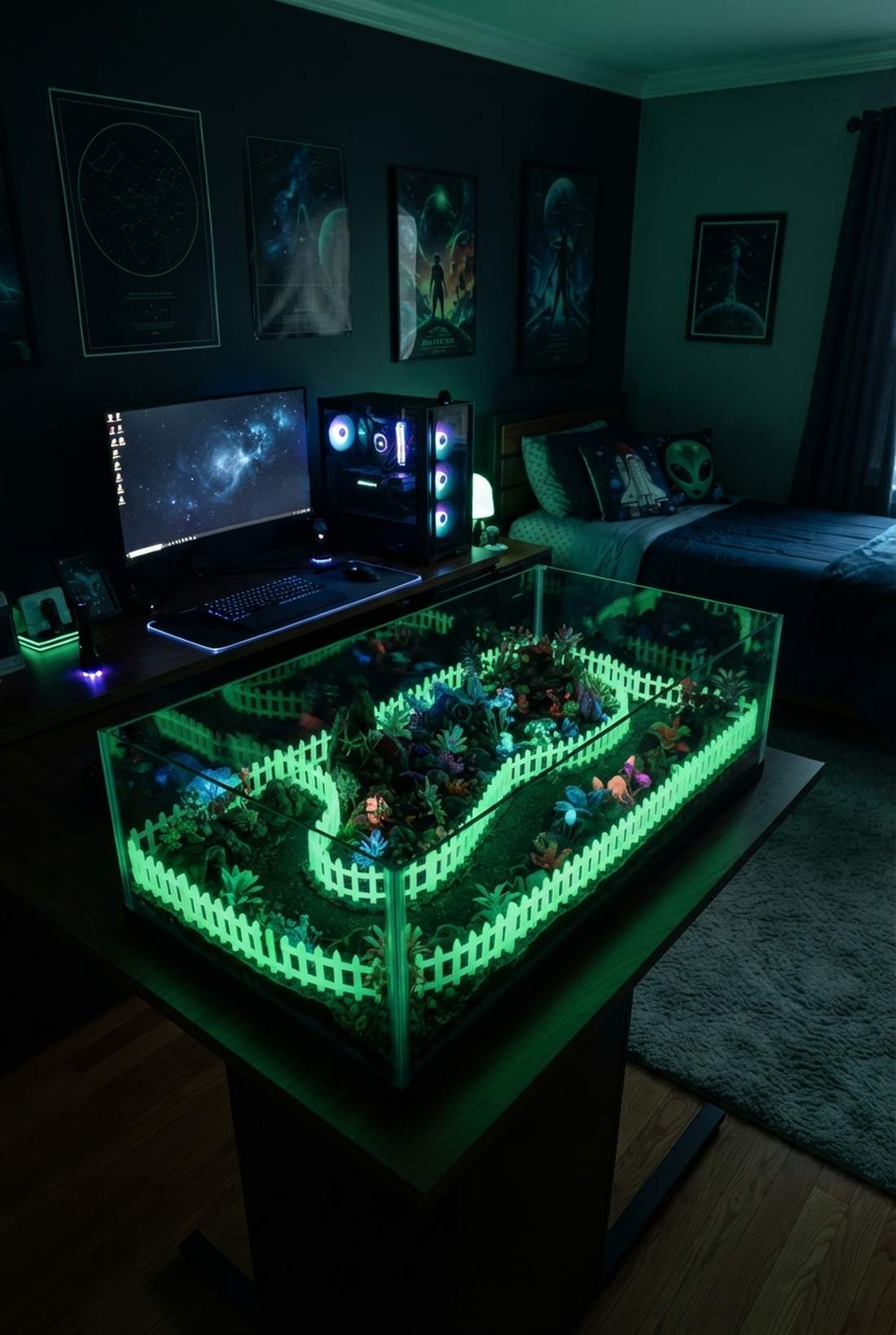 glow in the dark fencing