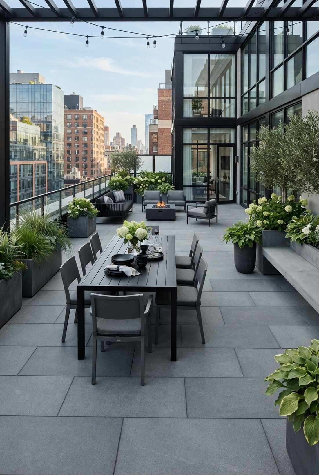 monochromatic gray bluestone