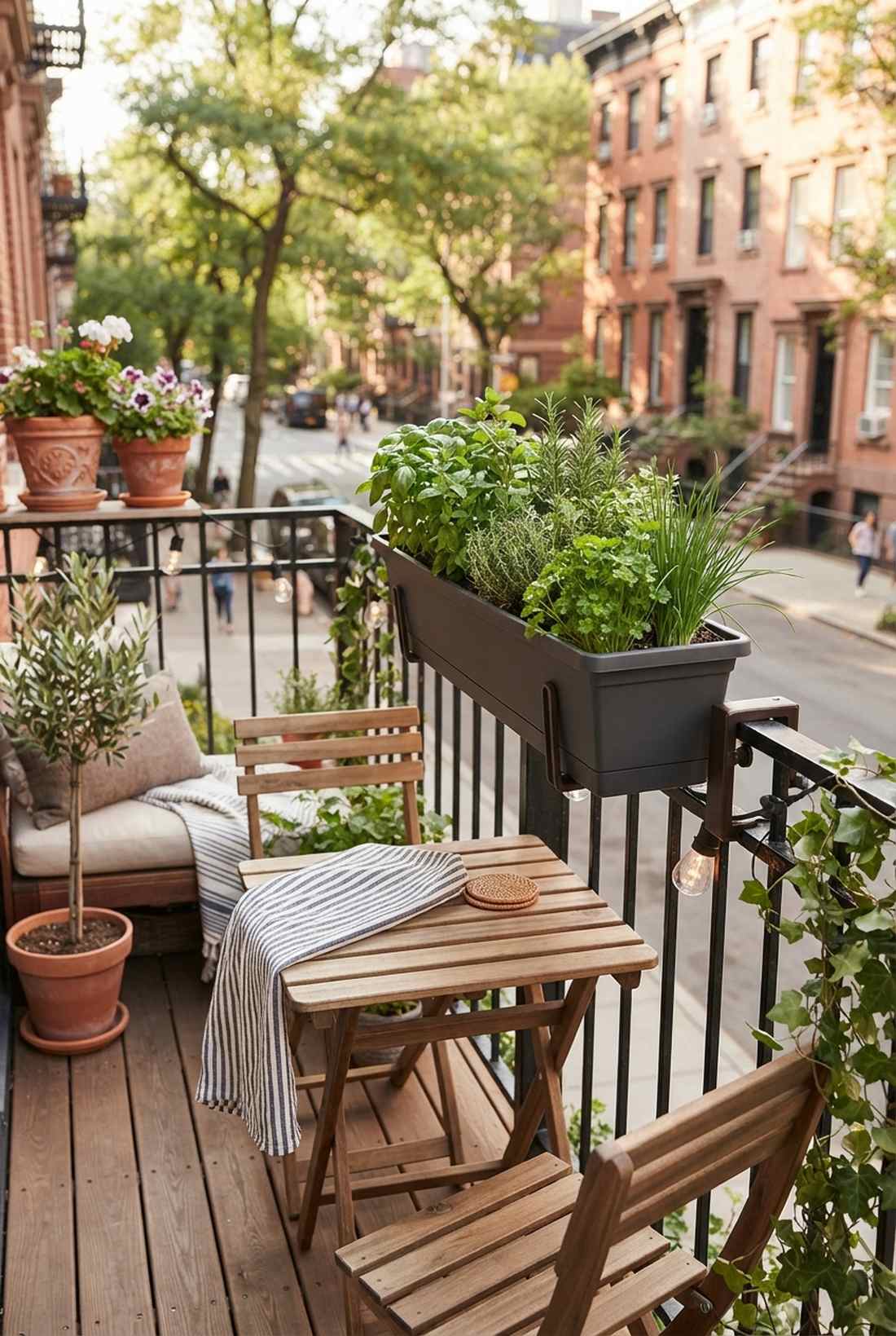 narrow balcony rail planter