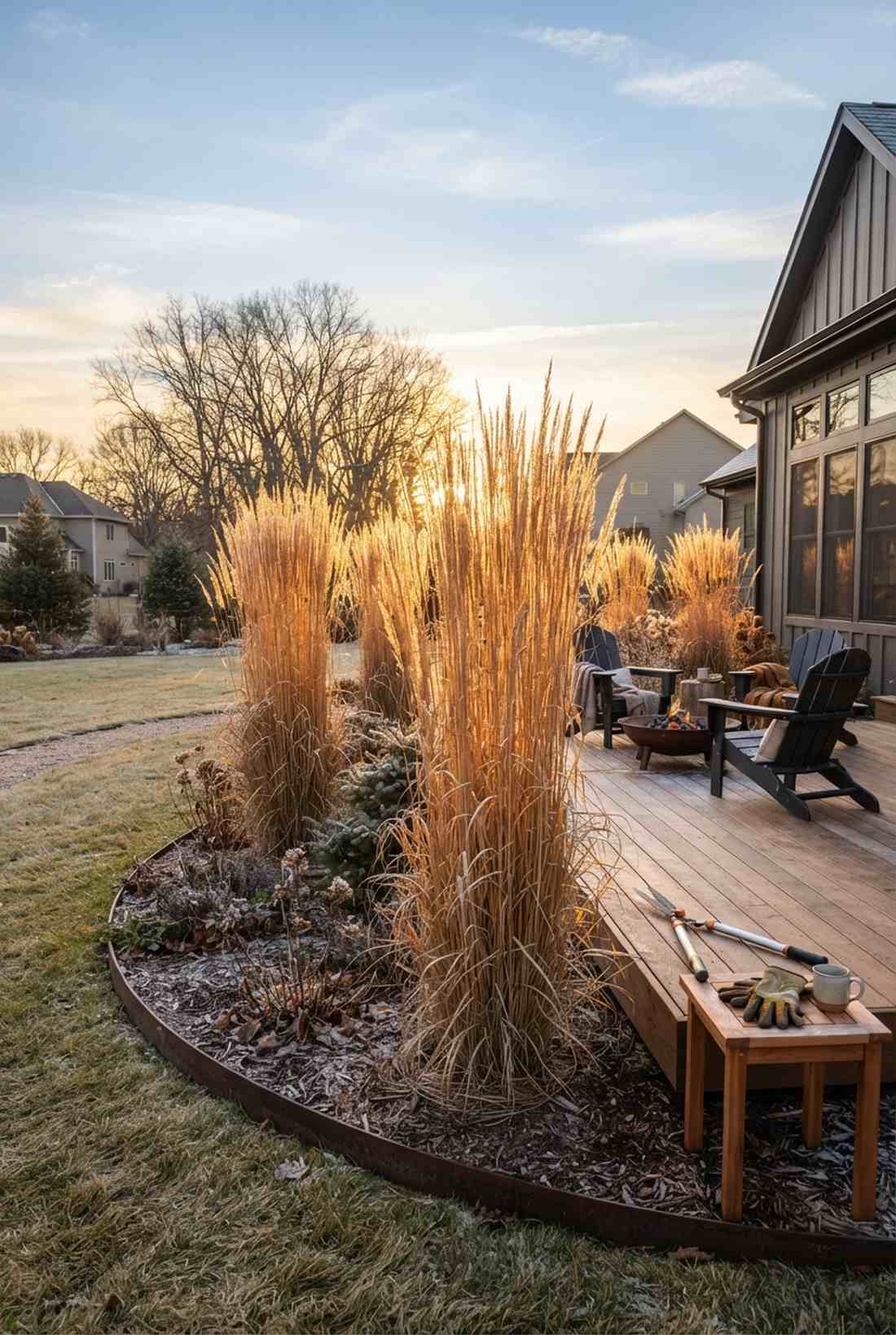ornamental grass winter structure