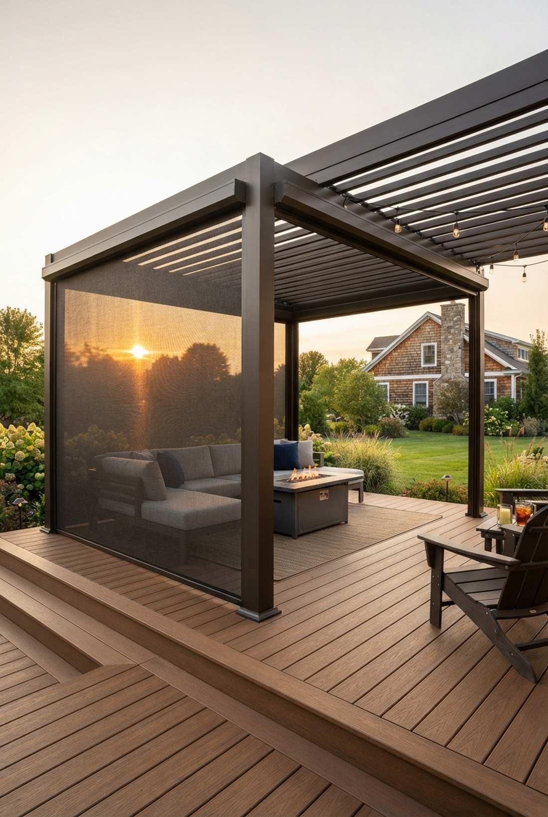 pergola with retractable side screens