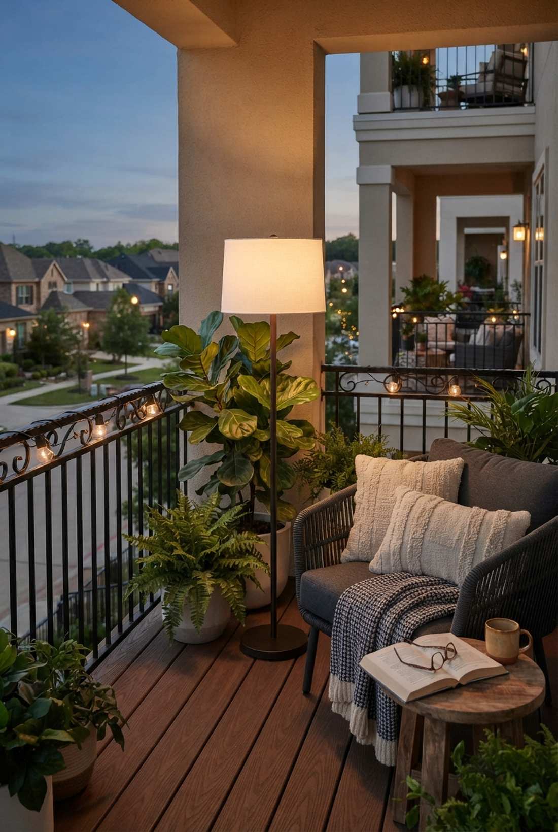 portable floor lamp corner