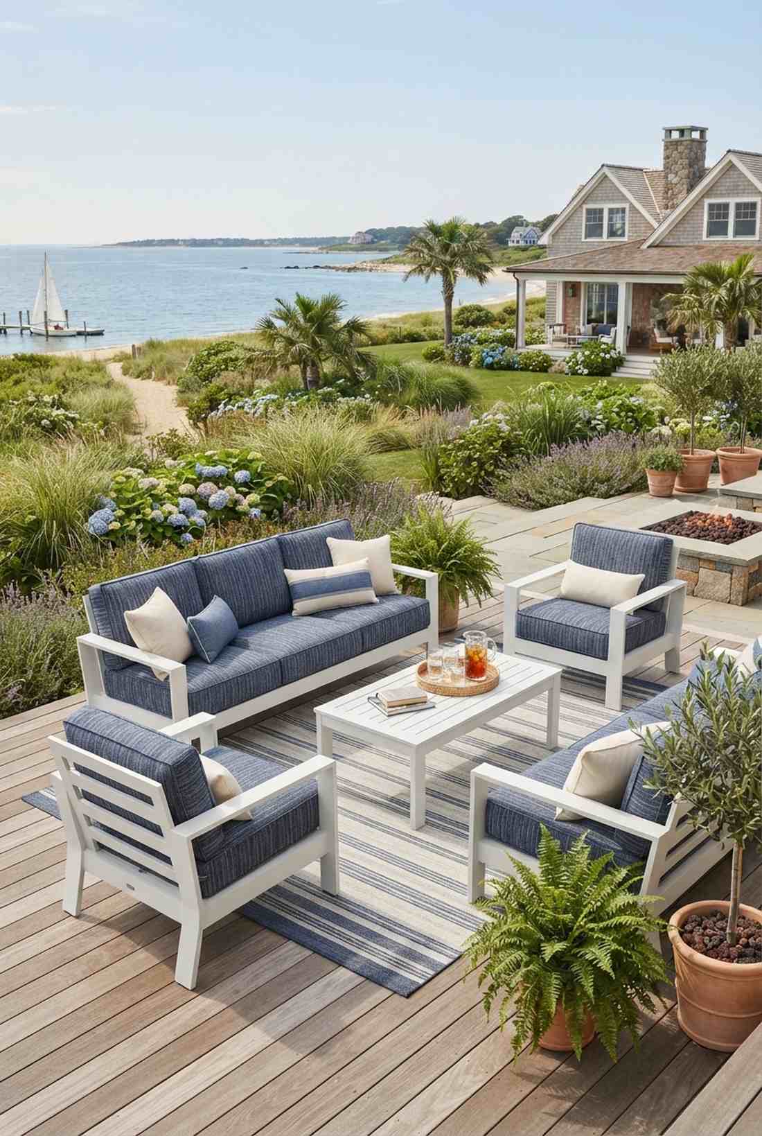 powder coated aluminum lounge set