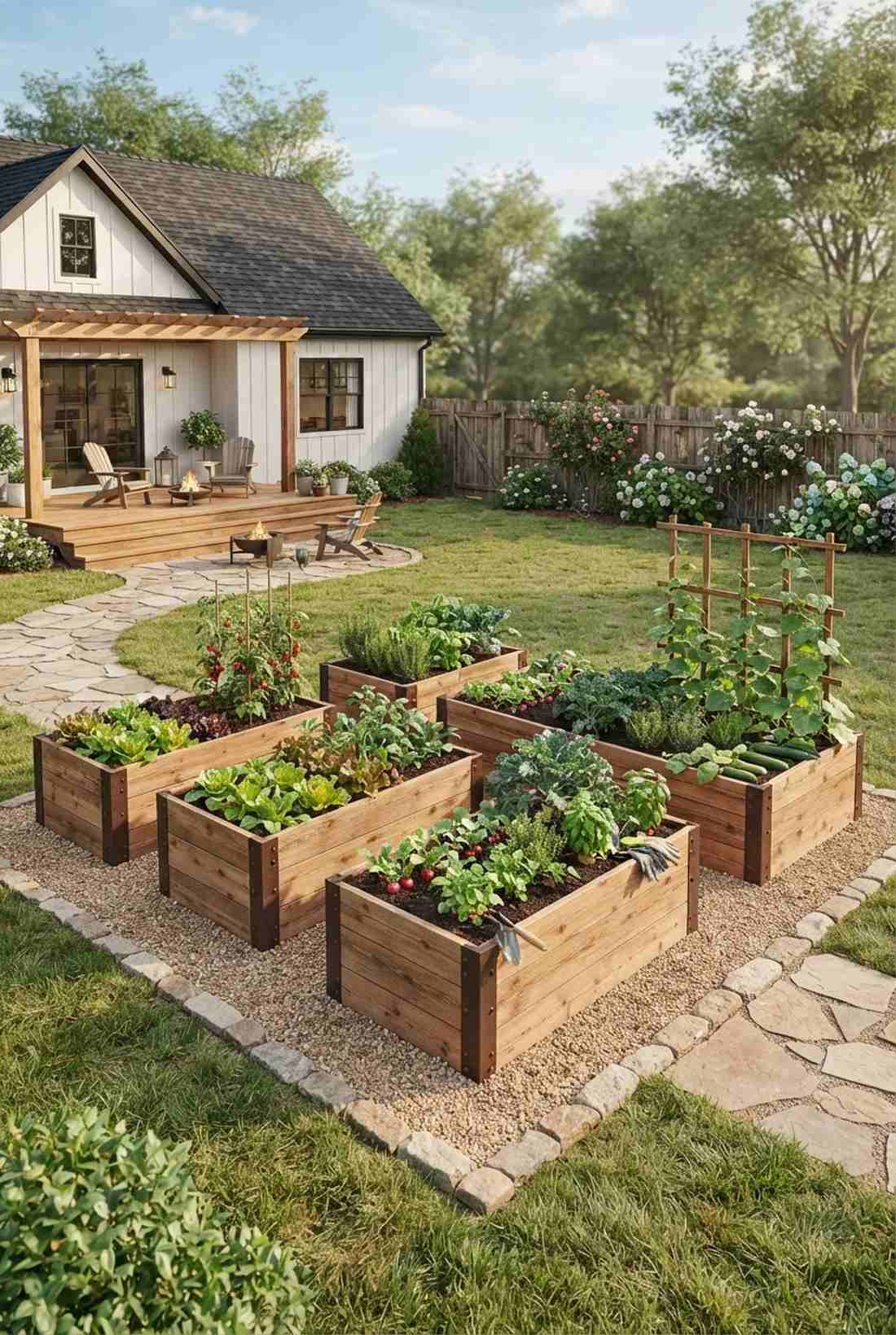 raised bed edible garden