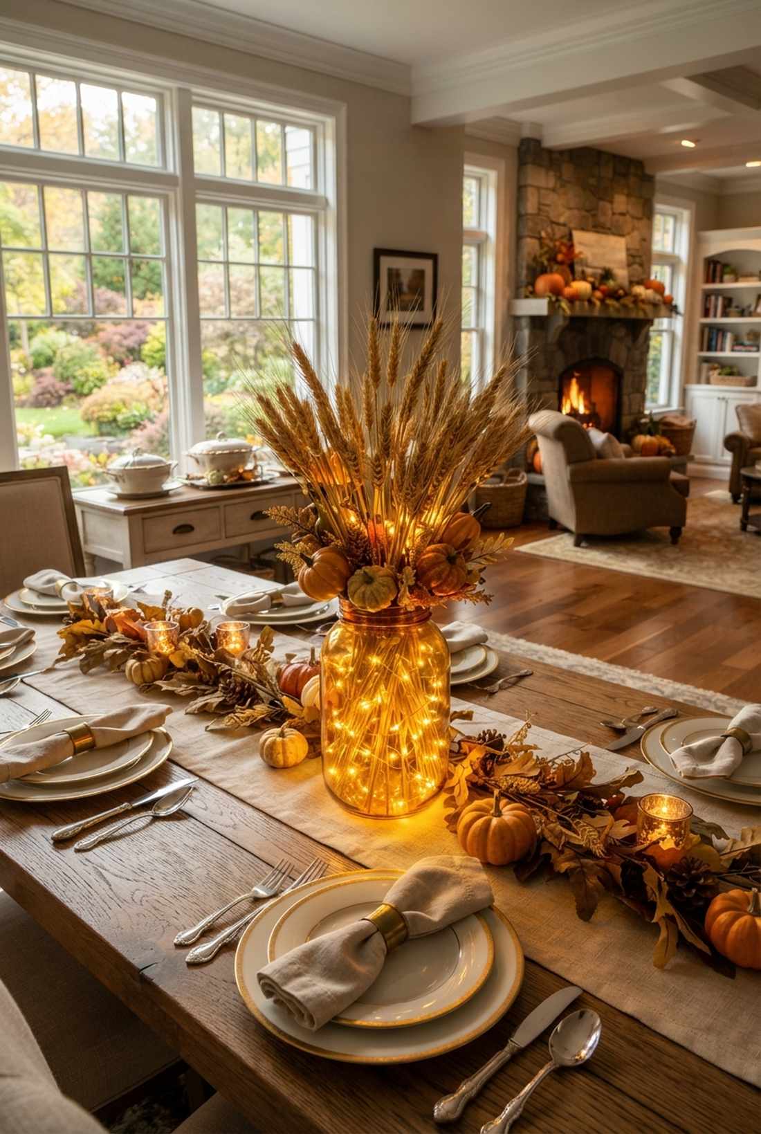 thanksgiving autumn harvest display
