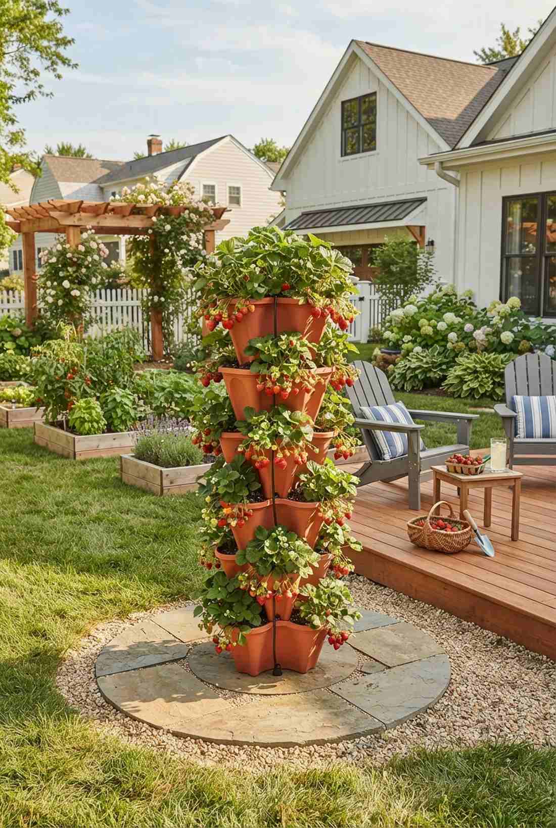 tiered strawberry towers