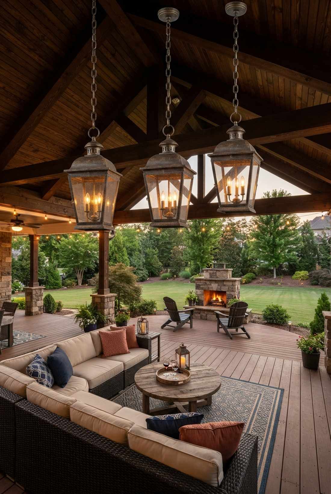 antique bronze hanging lanterns