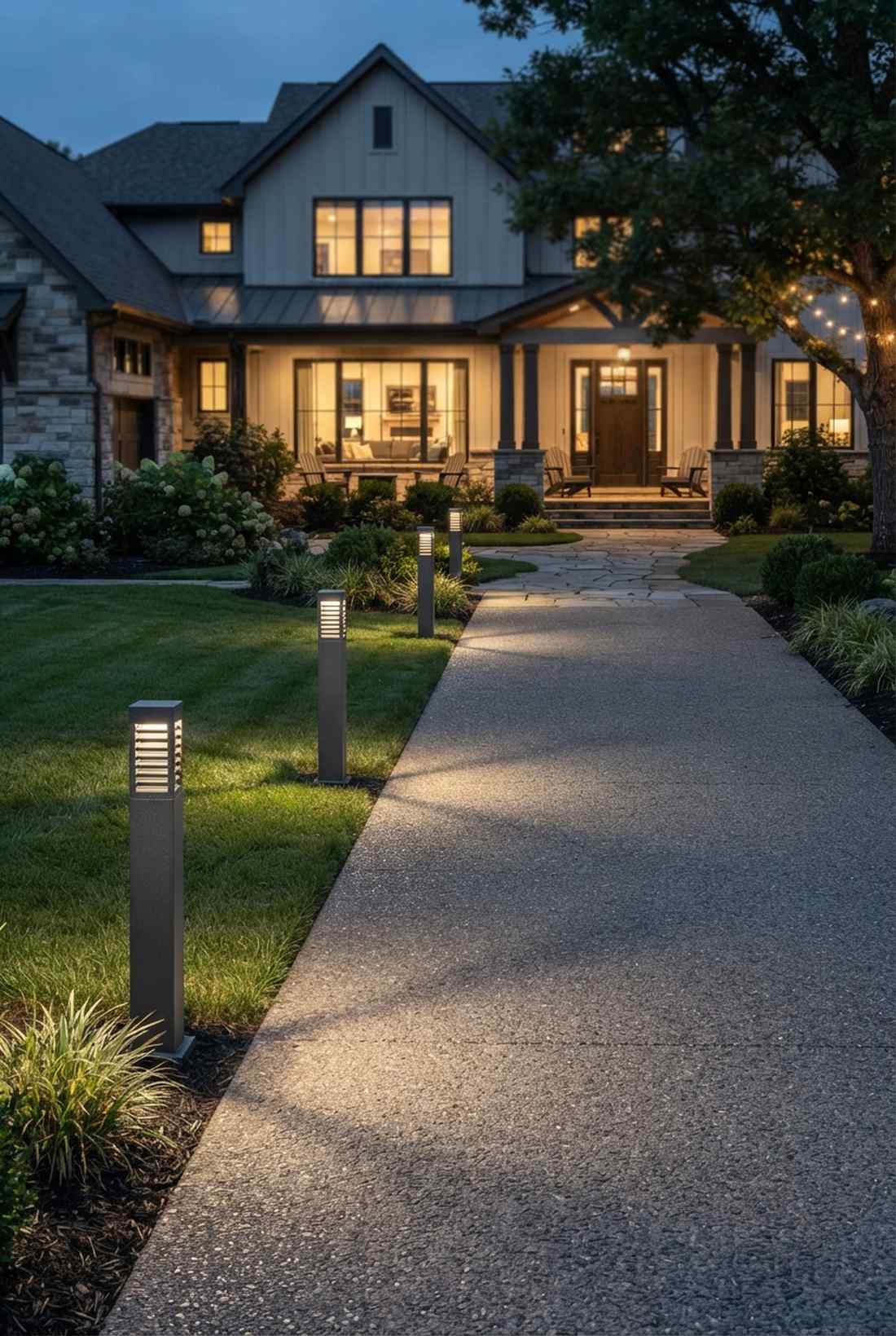 bollard lights with integrated leds