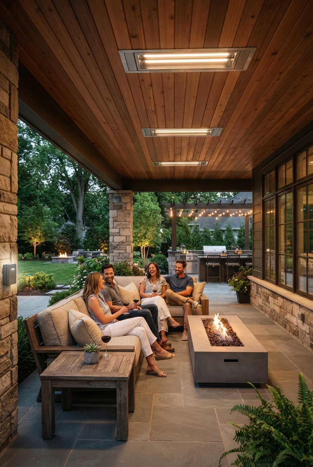 ceiling mounted patio heating panels