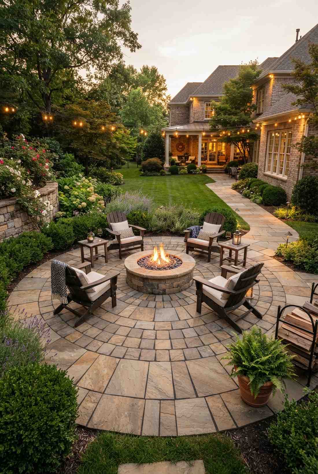 circular radial flagstone pattern
