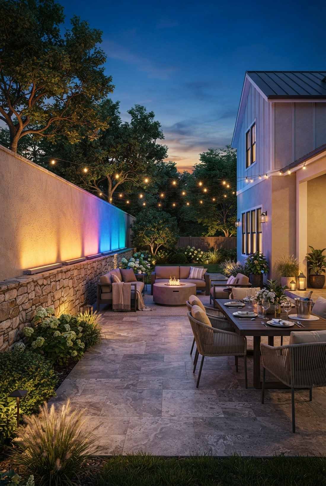 colored wall wash for mood lighting