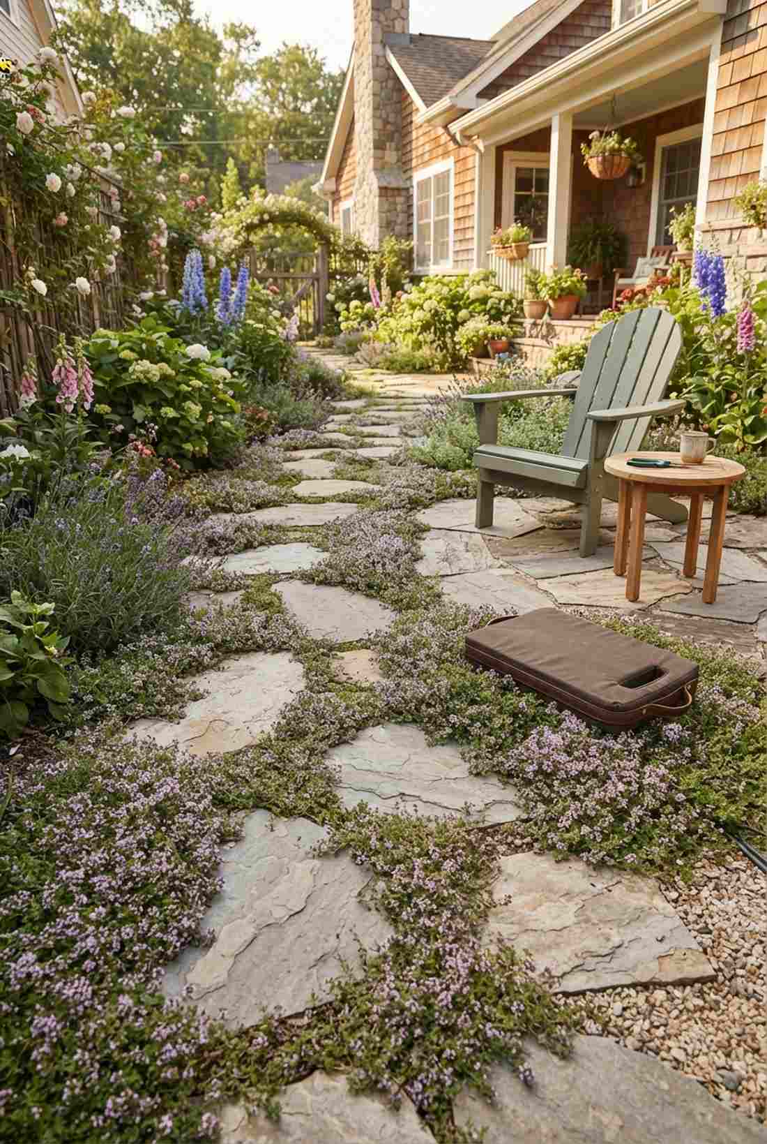 creeping thyme pathway spill