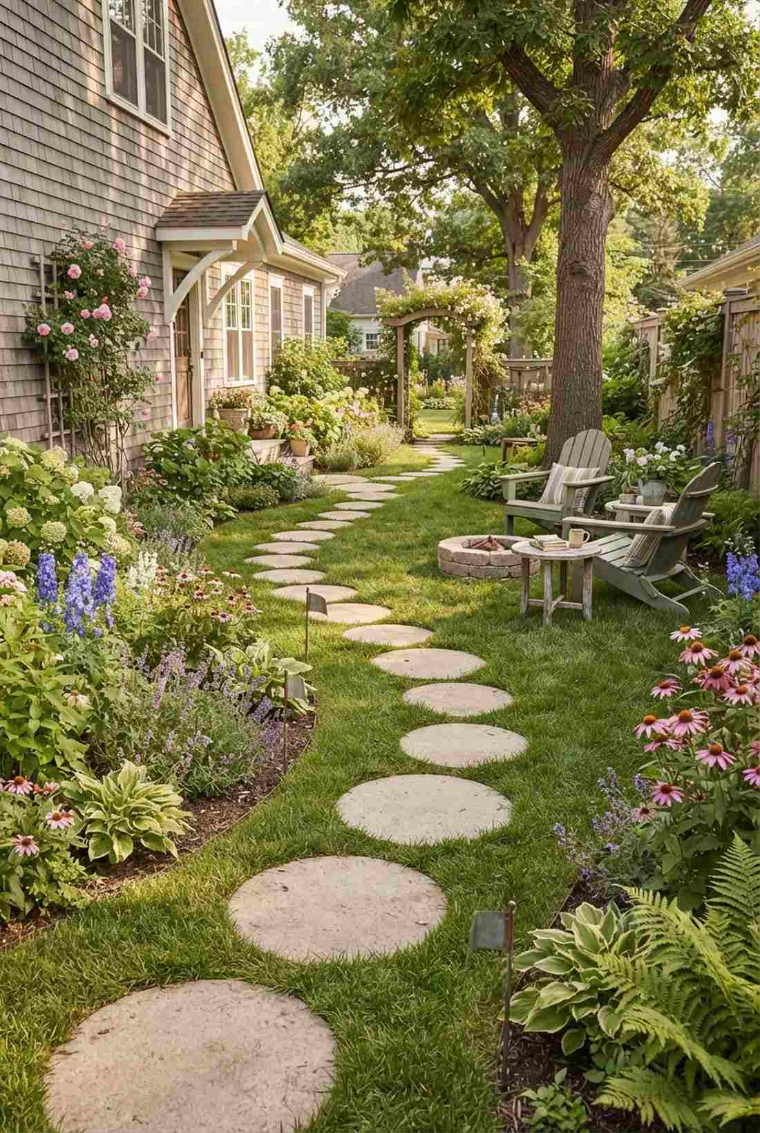 curved grass pathway