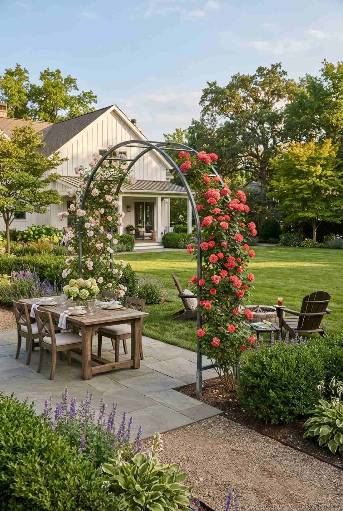 double arch garden room divider