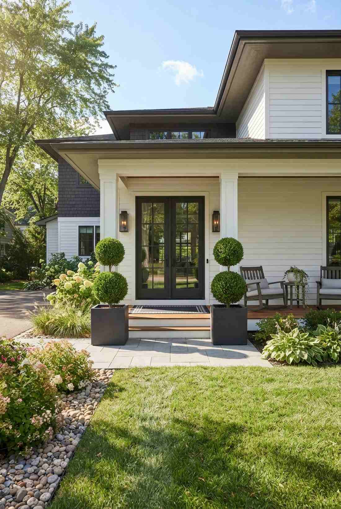 double ball boxwood standards