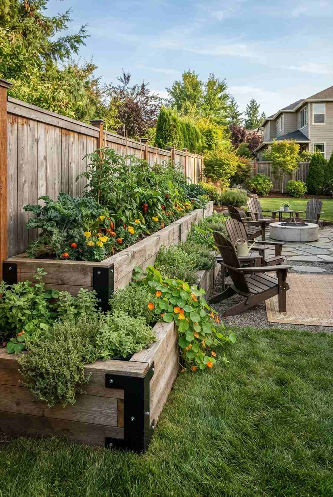 double tiered fence line system