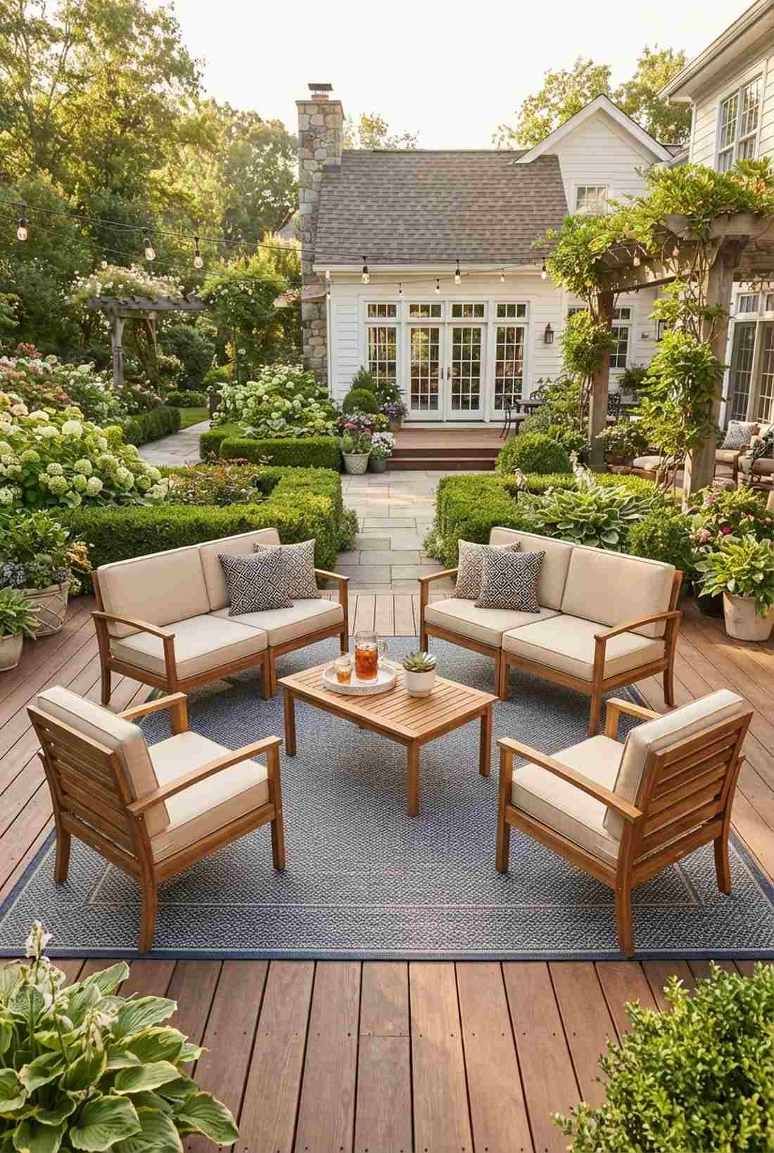facing loveseats with perpendicular chairs