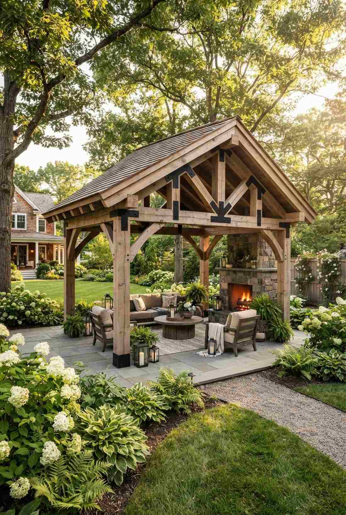 hexagonal timber frame structure